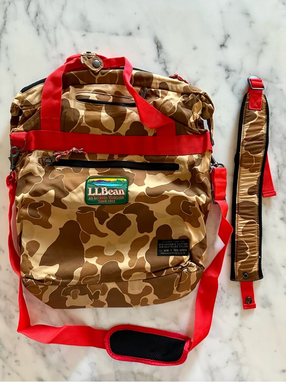 L.L. Bean / Todd Snyder Men's Camo Tote Bag with Straps